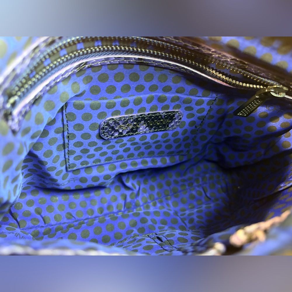 Rebecca Minkoff Classic Mac Purple Python + Black - image 7